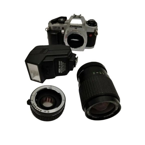 CHINON DP-5 Double Program SLR Film Camera Five Star MC 35-75MM Lens ProSpec 2X - Picture 6 of 11